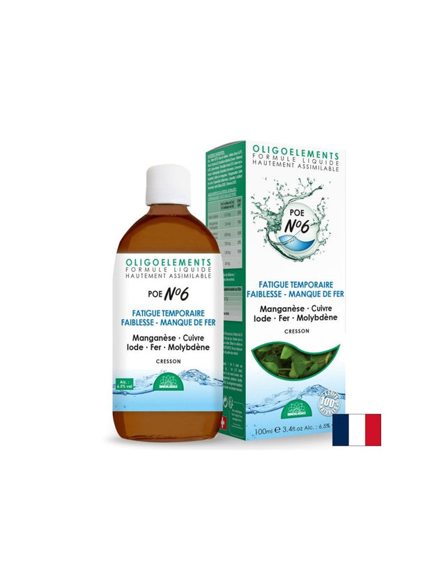 Анемия - Манган, Мед, Йод, Желязо, Молибден с екстракт от Кресон POE N°6, 100 ml Propos’Nature  Propos Nature - Nutra Best Bulgaria