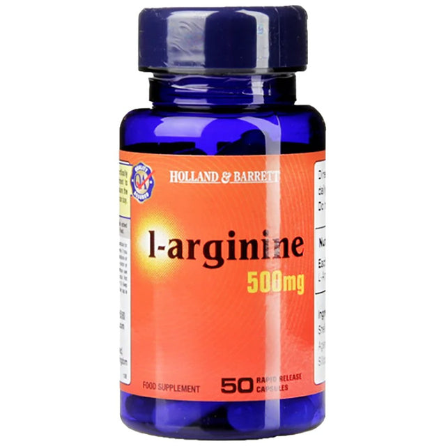 L-Arginine 500 mg - 50 капсули  Holland and Barrett - Nutra Best Bulgaria