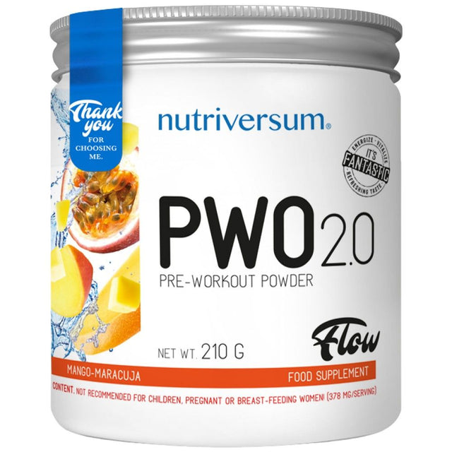 PWO 2.0 Flow | Pre-Workout Powder - 210 грама  Nutriversum - Nutra Best Bulgaria