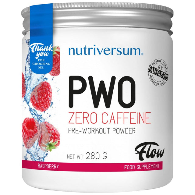PWO Zero Caffeine | Stim-Free Pre-Workout Powder - 280 грама  Nutriversum - Nutra Best Bulgaria