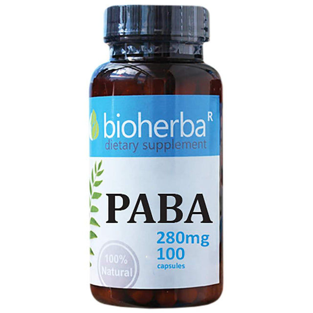 Paba 280 mg - 100 капсули  Bioherba - Nutra Best Bulgaria
