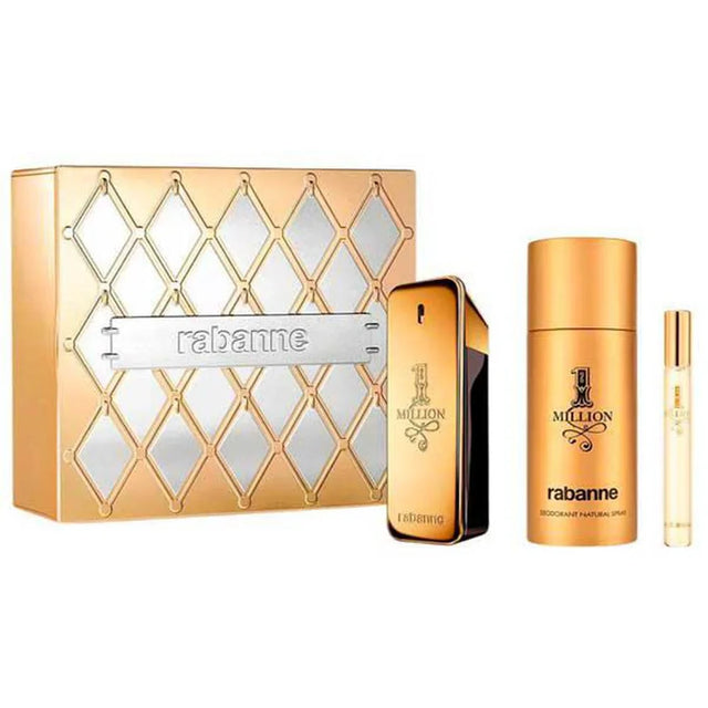 Paco Rabanne - 1 Million SET EDT 100 ml + deospray 150 ml + miniature EDT 10 ml - 100ml  PACO RABANNE - Nutra Best Bulgaria
