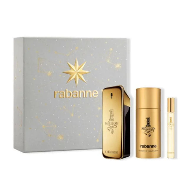 Paco Rabanne - 1 Million SET EDT 100 ml + deospray 150 ml + miniature EDT 10 ml - 100ml  PACO RABANNE - Nutra Best Bulgaria