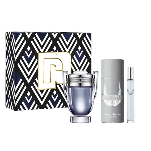 Paco Rabanne Invictus Eau de Toilette Spray 100ml Set 3 Pieces  PACO RABANNE - Nutra Best Bulgaria