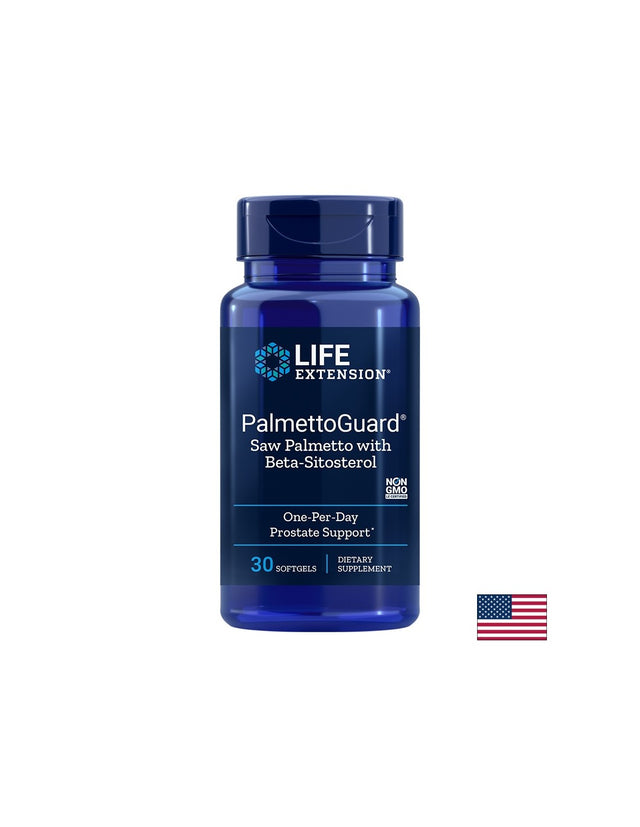 PalmettoGuard® Saw Palmetto with Beta-Sitosterol / Сао Палмето с Бета-Ситостероли х 30 софтгел капсули  Life Extension - Nutra Best Bulgaria