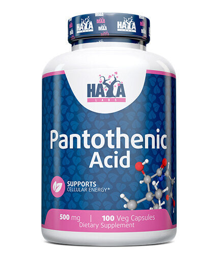 Pantothenic Acid 500 mg / 100 Vcaps  Haya Labs - Nutra Best Bulgaria