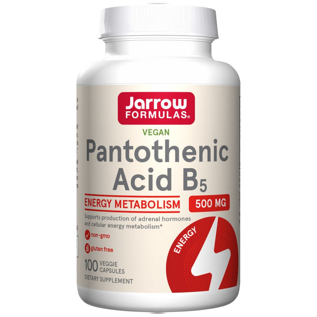 Pantothenic Acid B5 500 mg - 100 капсули  Jarrow Formulas - Nutra Best Bulgaria