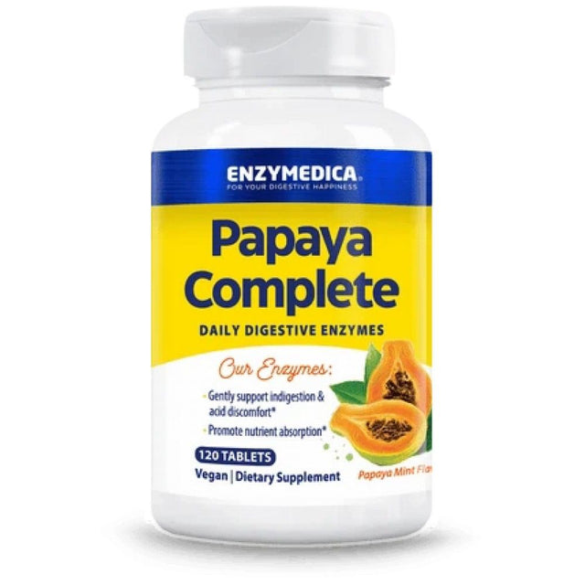 Papaya Complete - 120 Таблетки  Enzymedica - Nutra Best Bulgaria