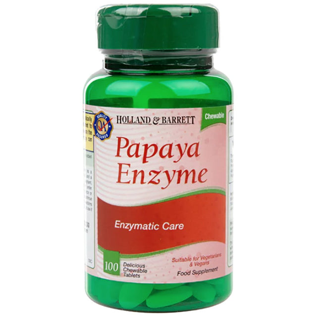 Papaya Enzyme - 100 Дъвчащи таблетки  Holland and Barrett - Nutra Best Bulgaria