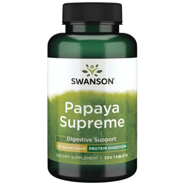 Papaya Supreme 50 mg - 300 Таблетки  Swanson - Nutra Best Bulgaria
