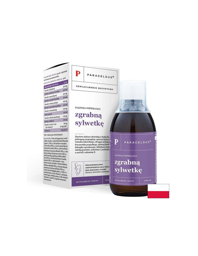 Тинктура за фин силует с билки и витамини Paracelsus 200 ml, 13 дози  Aura Herbals - Nutra Best Bulgaria