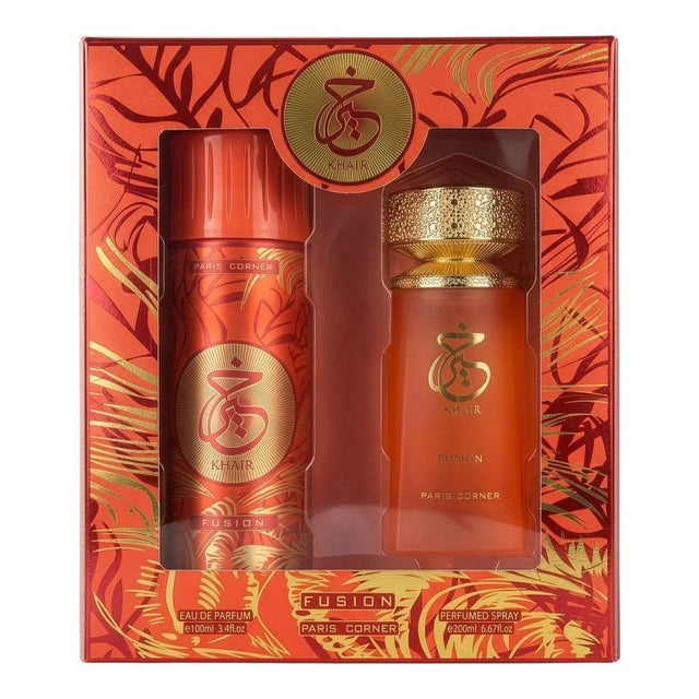 Paris Corner – Khair Fusion Eau De Parfum 100ml + Deodorant Spray 200ml  Paris Corner - Nutra Best Bulgaria