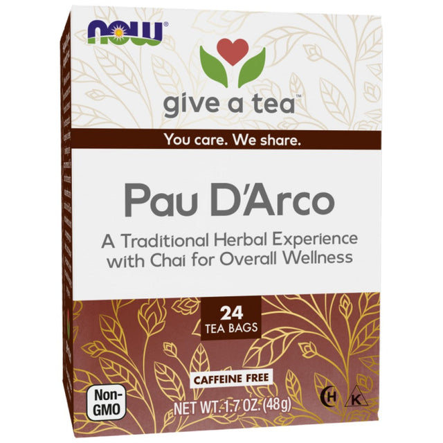 Pau D'Arco Tea - 24 Пакета  NOW Foods - Nutra Best Bulgaria