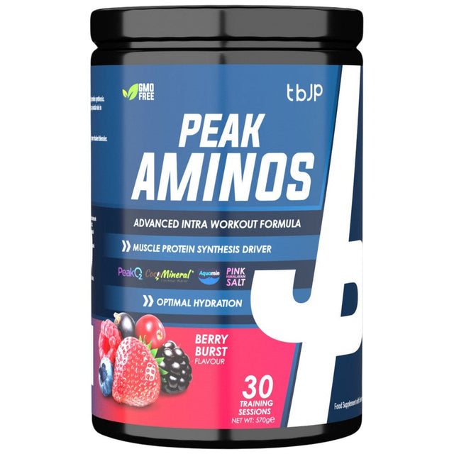 Peak Aminos | with Peak O2 & Aquamin - 570 грама  Trained by JP - Nutra Best Bulgaria