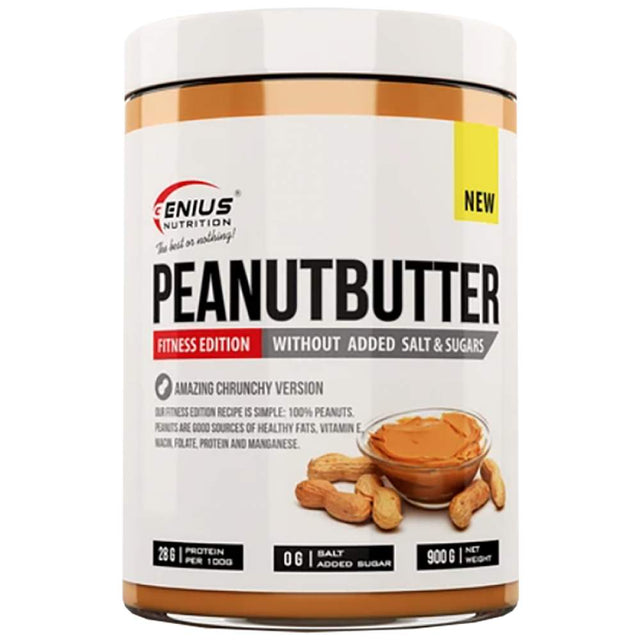 Peanut Butter Crunchy - 900 грама  Genius Nutrition - Nutra Best Bulgaria