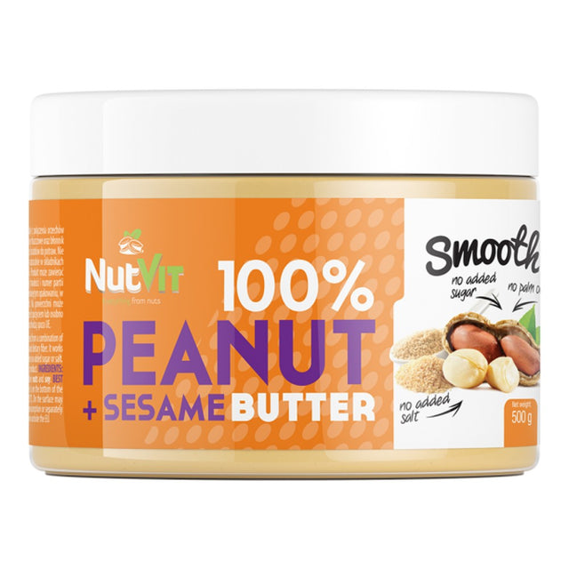 Peanut + Sesame Butter Smooth 500 грама  OstroVit - Nutra Best Bulgaria