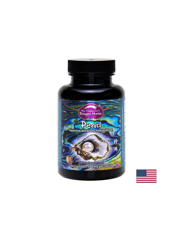 Красива кожа - Перли от бели стриди - Pearl Powder, 500 mg x 100 капсули  Dragon Herbs - Nutra Best Bulgaria