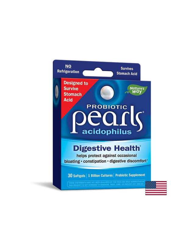 Pearls® Probiotic / Пърлс® Пробиотик, 1 млрд. активни пробиотици x 30 софтгел капсули Nature’s Way  Nature’s Way - Nutra Best Bulgaria