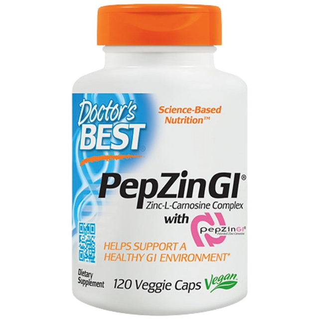 PepZinGI® | Zinc Carnosine Complex - 120 капсули  Doctor’s Best - Nutra Best Bulgaria