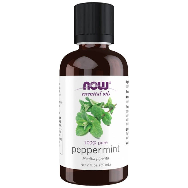 Peppermint Oil | 100% Pure Mentha Piperita - 59 мл  NOW Foods - Nutra Best Bulgaria