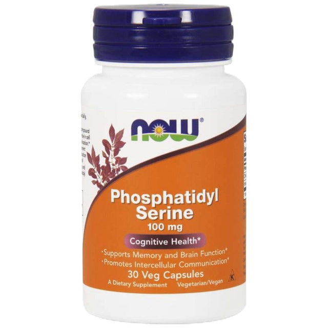 Phosphatidyl Serine 100 mg - 30 капсули  NOW Foods - Nutra Best Bulgaria