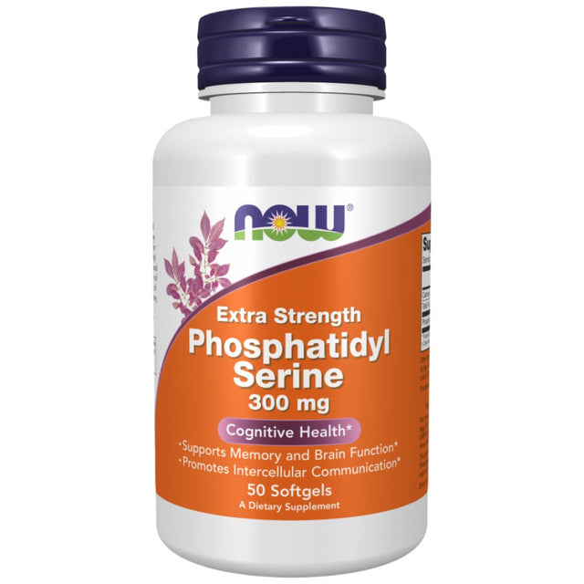 Phosphatidyl Serine 300 mg | Extra Strength - 50 Гел капсули  NOW Foods - Nutra Best Bulgaria