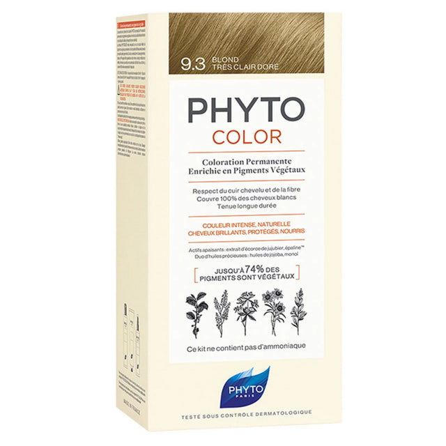 Phyto, Color, Permanent Hair Dye, 9.3 Very Light Golden Blonde, 50 ml  Phyto - Nutra Best Bulgaria