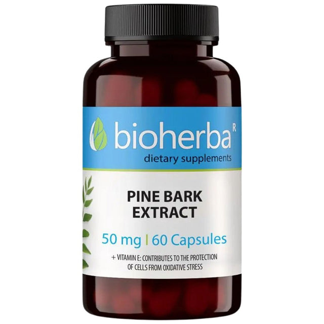 Pine Bark Extract 50 mg - 60 капсули  Bioherba - Nutra Best Bulgaria