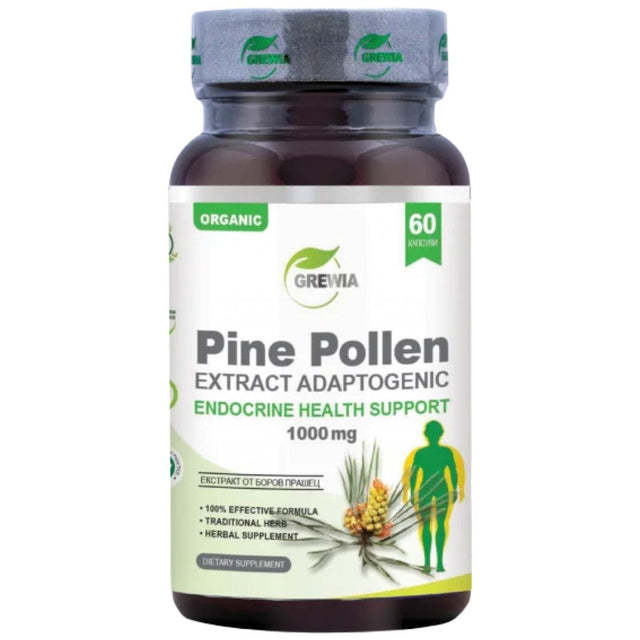 Pine Pollen Extract Adaptogenic 1000 mg - 60 капсули  Grewia - Nutra Best Bulgaria