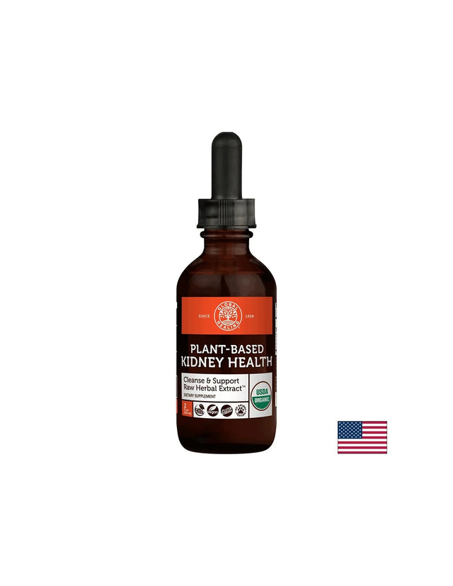 Plant-Based Kidney Health Cleanse & Support Raw Herbal Extract / Билкова смес за здрави бъбреци, 59.2 ml Global Healing - Nutra Best