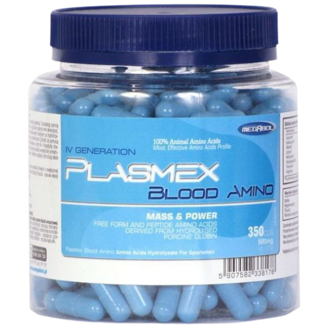 Plasmex Blood Amino | Free Form & Amino Peptide Amino Acids - 350 капсули  Megabol - Nutra Best Bulgaria