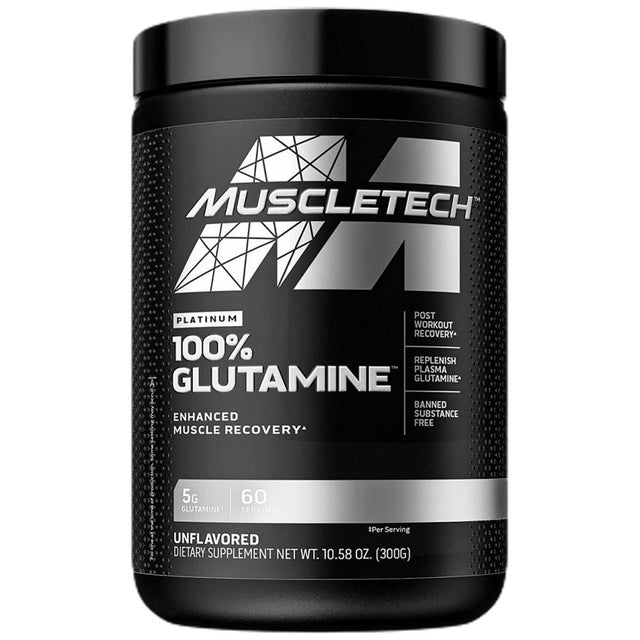 Platinum Glutamine - 300 грама  MuscleTech - Nutra Best Bulgaria