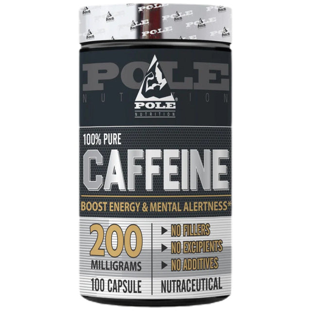 Caffeine 200 mg - 100 капсули  Pole Nutrition - Nutra Best Bulgaria