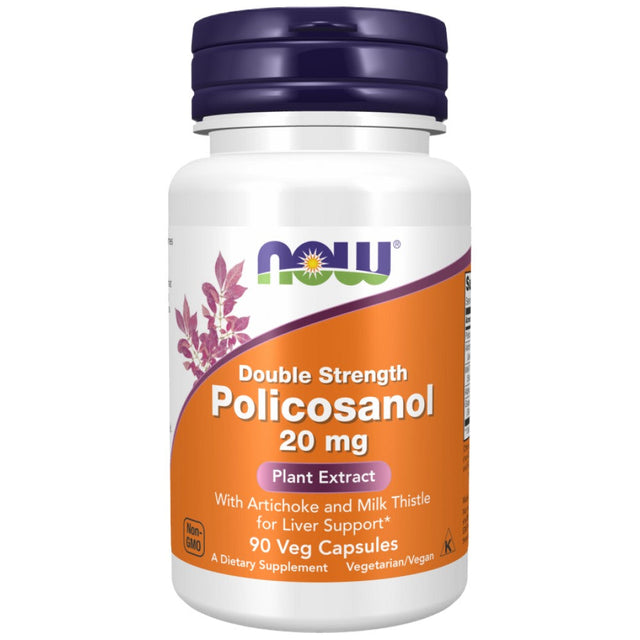 Policosanol 20 mg / Double Strength - 90 капсули  NOW Foods - Nutra Best Bulgaria