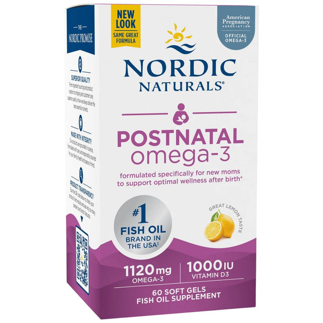 Postnatal Omega-3 - 60 Гел капсули  Nordic Naturals - Nutra Best Bulgaria