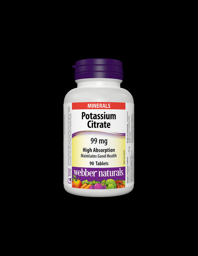 Potassium Citrate / Калий цитрат, 99 mg, 90 таблетки  Webber Naturals - Nutra Best Bulgaria