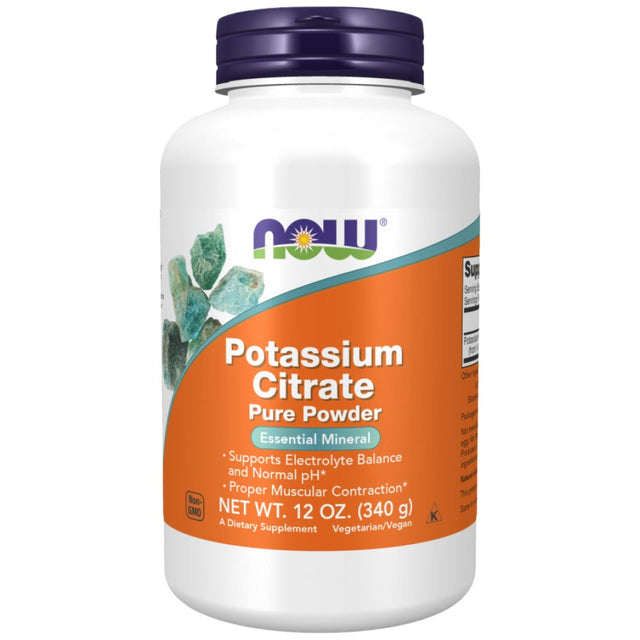 Potassium Citrate Powder - 340 грама  NOW Foods - Nutra Best Bulgaria