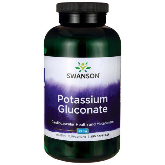 Potassium Gluconate 99 mg 250 капсули  Swanson - Nutra Best Bulgaria
