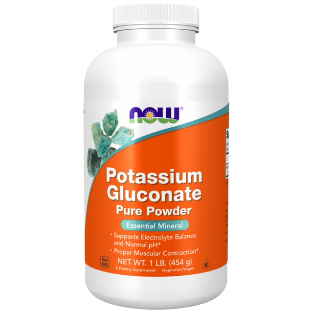 Potassium Gluconate Powder - 454 грама  NOW Foods - Nutra Best Bulgaria