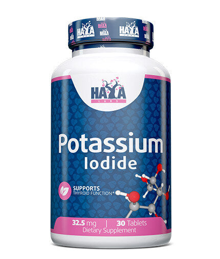 Potassium Iodide 32.5mg. / 30 Tabs.  Haya Labs - Nutra Best Bulgaria