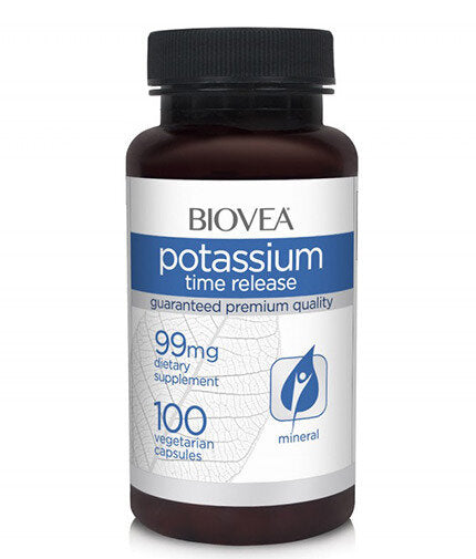 Potassium Time Release / 100 Caps  Biovea - Nutra Best Bulgaria