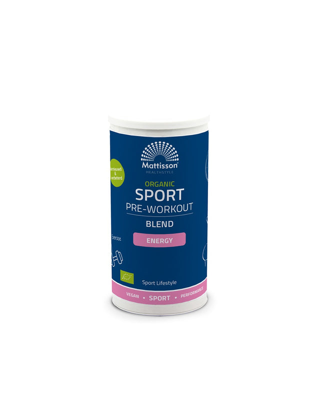 Смес за смути - Pre- workout Energy БИО, 300 g, 30 дози  Mattisson Healthstyle - Nutra Best Bulgaria