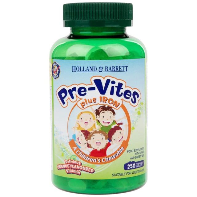 PreVites with Iron | Chewable - 250 Дъвчащи гел капсули  Holland and Barrett - Nutra Best Bulgaria