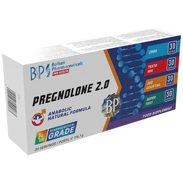 Pregnolone 2.0 | Anabolic Natural Formula 4 x 30 капсули  Balkan Pharmaceuticals - Nutra Best Bulgaria