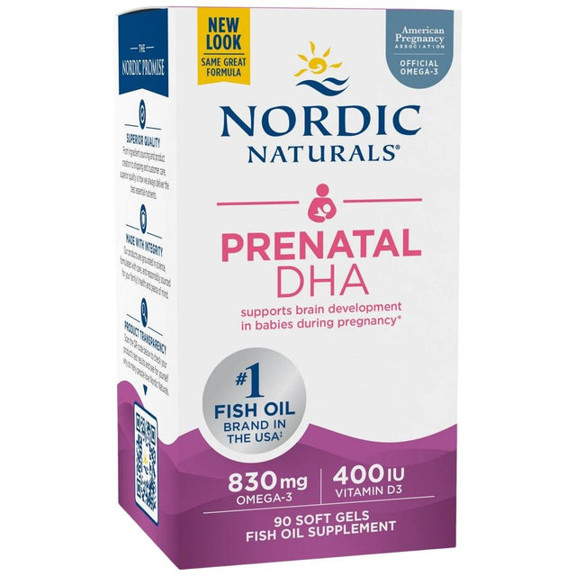 Prenatal DHA 830 mg | With 400 IU D3 - 90 Гел капсули  Nordic Naturals - Nutra Best Bulgaria