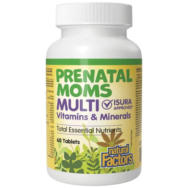 Prenatal Moms Multi - 60 Таблетки  Natural Factors - Nutra Best Bulgaria