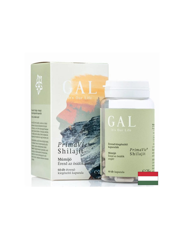 Шилажит PrimaVie® – Енергия, метаболитен баланс и имунна подкрепа, 500 mg, 60 капсули  GAL - Nutra Best Bulgaria