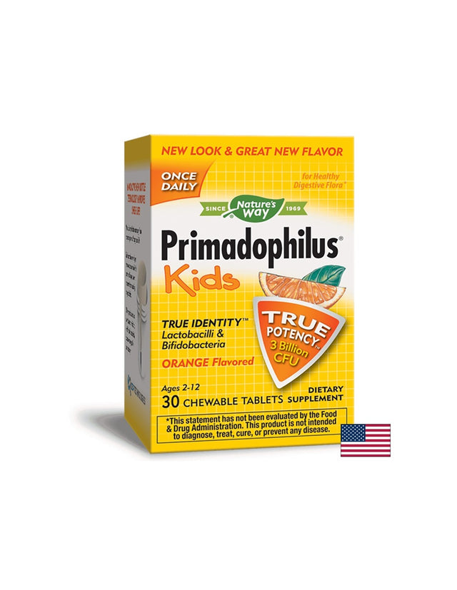 Primadophilus Kids 3 Billion - 30 Таблетки  Nature’s Way - Nutra Best Bulgaria