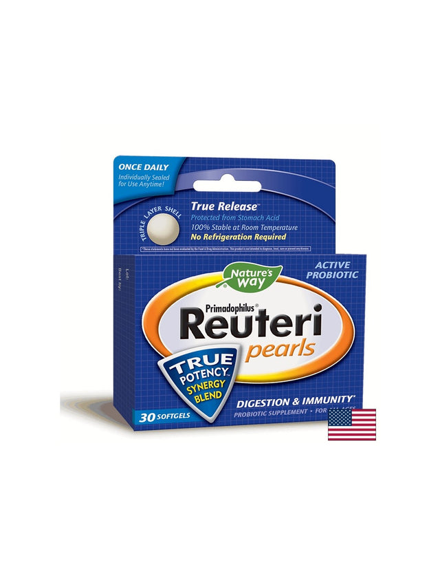 Primadophilus Reuteri Pearls 1 Billion Active Probiotics - 30 Гел капсули  Nature’s Way - Nutra Best Bulgaria