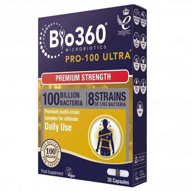 Пробиотик Pro-100 ULTRA (100 Billion Bacteria)  100млрд. 30 капсули NaturesAid  Natures Aid - Nutra Best Bulgaria